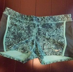 Aqua/Green Nike Dri-fit Active Shorts Medium